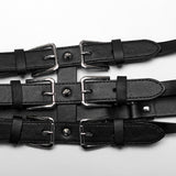 Punk one shoulder leather harness
