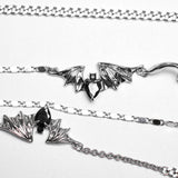 Punk Heart Shape Bat Chain Harness