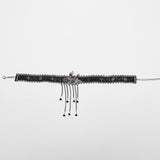 Punk Blood Butterfly Tassel Choker