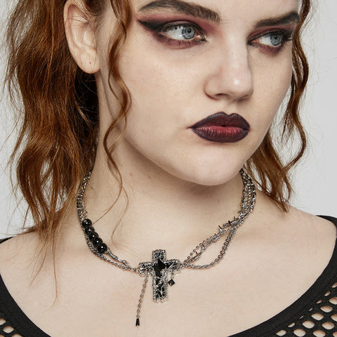 Punk Cross Necklace