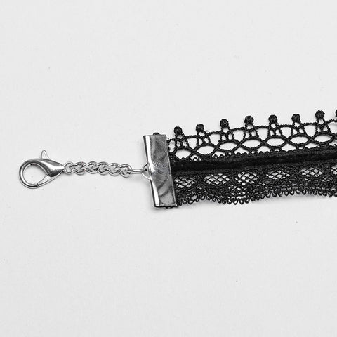 Punk Lace Obsidian Choker