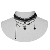 Goth Lace Gradient Pendant Choker
