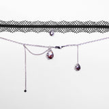 Goth Lace Gradient Pendant Choker