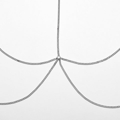Goth Pointed Cross Chain Harness