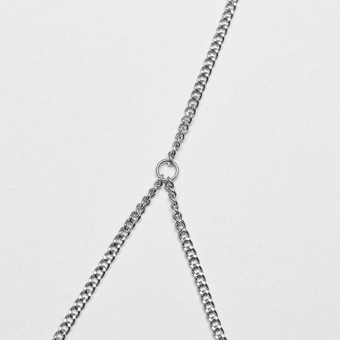 Goth Pointed Cross Chain Harness