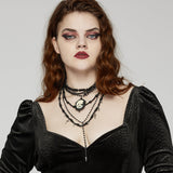 Goth Cross Multi Layers Necklace
