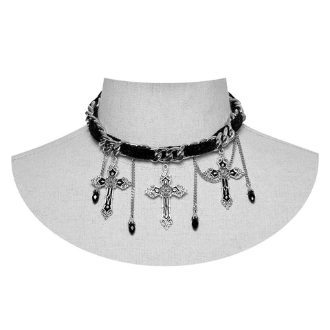 Goth Gorgeous Cross Choker