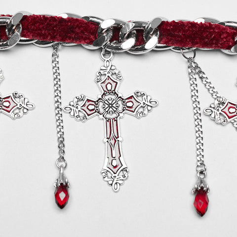 Goth Gorgeous Cross Choker