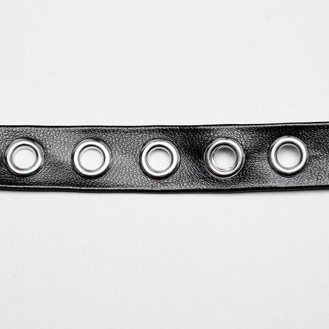 Goth Black Leather Choker