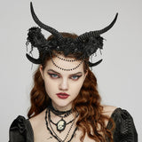 Goth Demon Horn Headwear