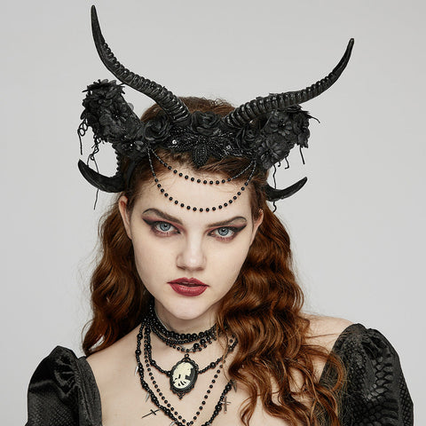 Goth Demon Horn Headwear