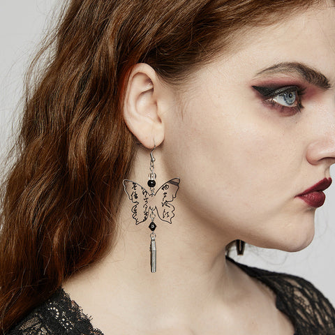Goth Chinese Style Butterfly Earrings