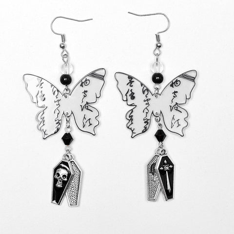 Goth Chinese Style Butterfly Earrings