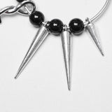 Goth Cross Pendant Spike Earrings