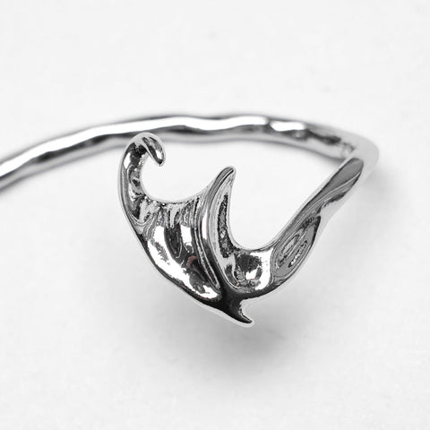 Goth Heart Shape Bat Earbone Earring