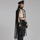 Handsome punk tassel shoulder armor