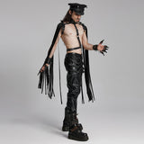 Handsome punk tassel shoulder armor
