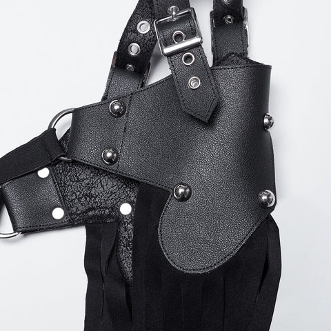 Handsome punk tassel shoulder armor