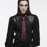 Goth flower pattern tie