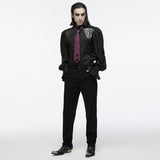 Goth flower pattern tie