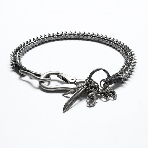 Apocalypse punk skeleton leg chain