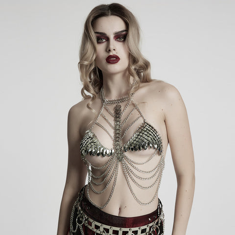 Metal scale chest chain