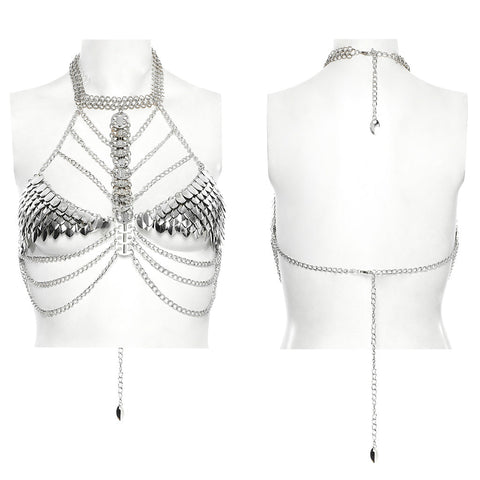 Metal scale chest chain