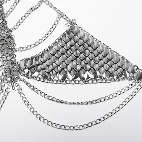 Metal scale chest chain