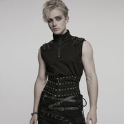 Punk Rivets Metal Corset