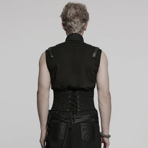 Punk Rivets Metal Corset