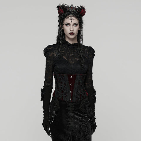 Goth Rose Lace Corset