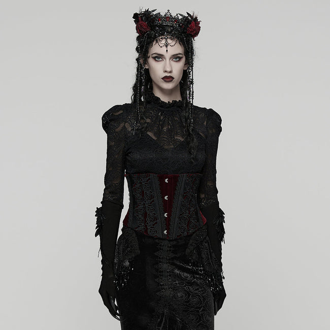 Goth Rose Lace Corset