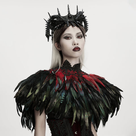 Goth Gorgeous Reversible Feather Shawl