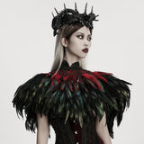 Goth Gorgeous Reversible Feather Shawl
