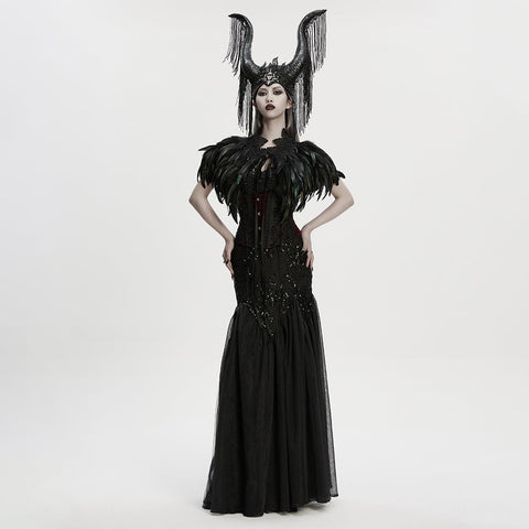 Goth Gorgeous Reversible Feather Shawl