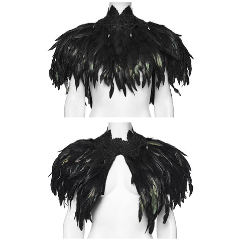 Goth Gorgeous Reversible Feather Shawl