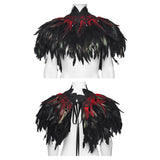 Goth Gorgeous Reversible Feather Shawl