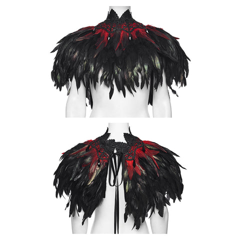 Goth Gorgeous Reversible Feather Shawl