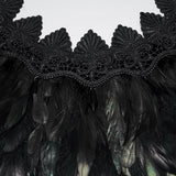 Goth Gorgeous Reversible Feather Shawl