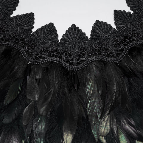 Goth Gorgeous Reversible Feather Shawl