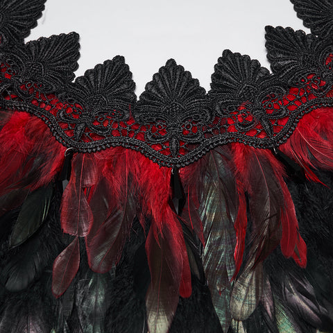 Goth Gorgeous Reversible Feather Shawl