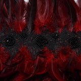 Goth Asymmetric Feather Shawl