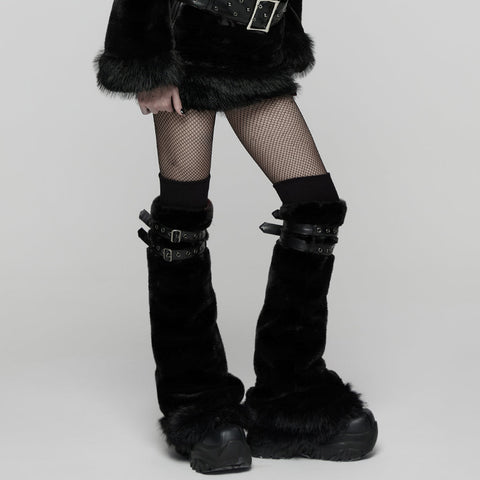 Punk Ultra-Soft Fur Leg Warmers