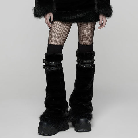 Punk Ultra-Soft Fur Leg Warmers