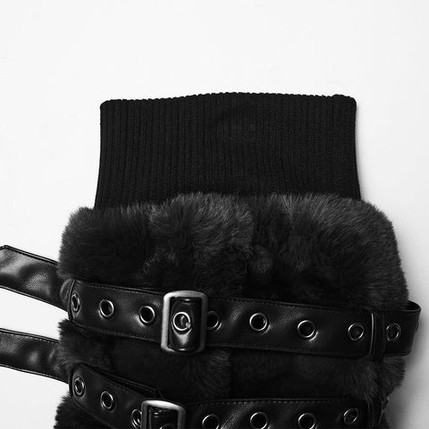 Punk Ultra-Soft Fur Leg Warmers