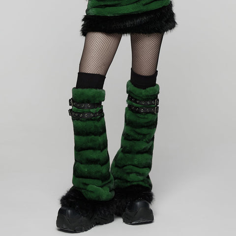 Punk Ultra-Soft Fur Leg Warmers