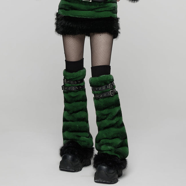 Punk Ultra-Soft Fur Leg Warmers