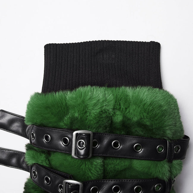 Punk Ultra-Soft Fur Leg Warmers