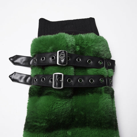 Punk Ultra-Soft Fur Leg Warmers