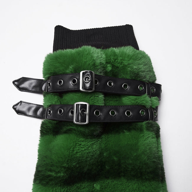 Punk Ultra-Soft Fur Leg Warmers